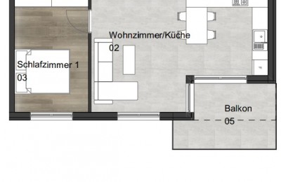 Appartamento con una camera da letto e la piscina, al secondo piano di un moderno edificio con l'ascensore - nella fase di costruzione 3