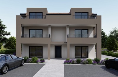 Apartment with two bedrooms on the first floor of a modern building