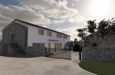 Stone barn near Poreč with 1000 m2 garden, for adaptation