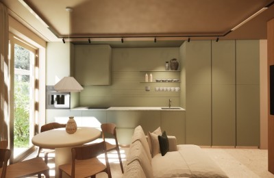 Exclusive to our agency! Two bedroom apartment with garden, 3 km from Porec town centre - under construction