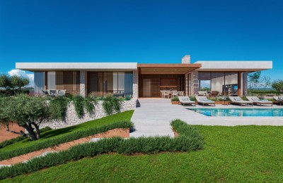 Einzigartige moderne Villa auf einem Hügel mit Panoramablick auf das Meer und die Weinberge