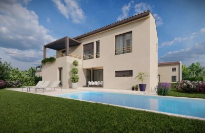 Detached house with four bedrooms and swimming pool in the interior of Istria - under construction