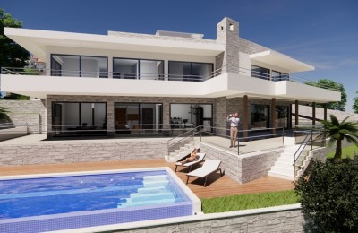 Rarity on the market, an exclusive villa of modern design with a beautiful view of the sea and the Istrian landscape - under construction