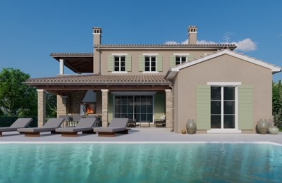 Three lands vith a building permit for vilas vith a svimming pool