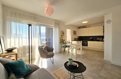 Furnished two-bedroom apartment in a new building.