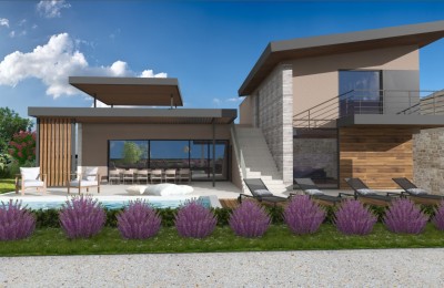 Modern villa with heated pool, only 6 km from the sea - under construction