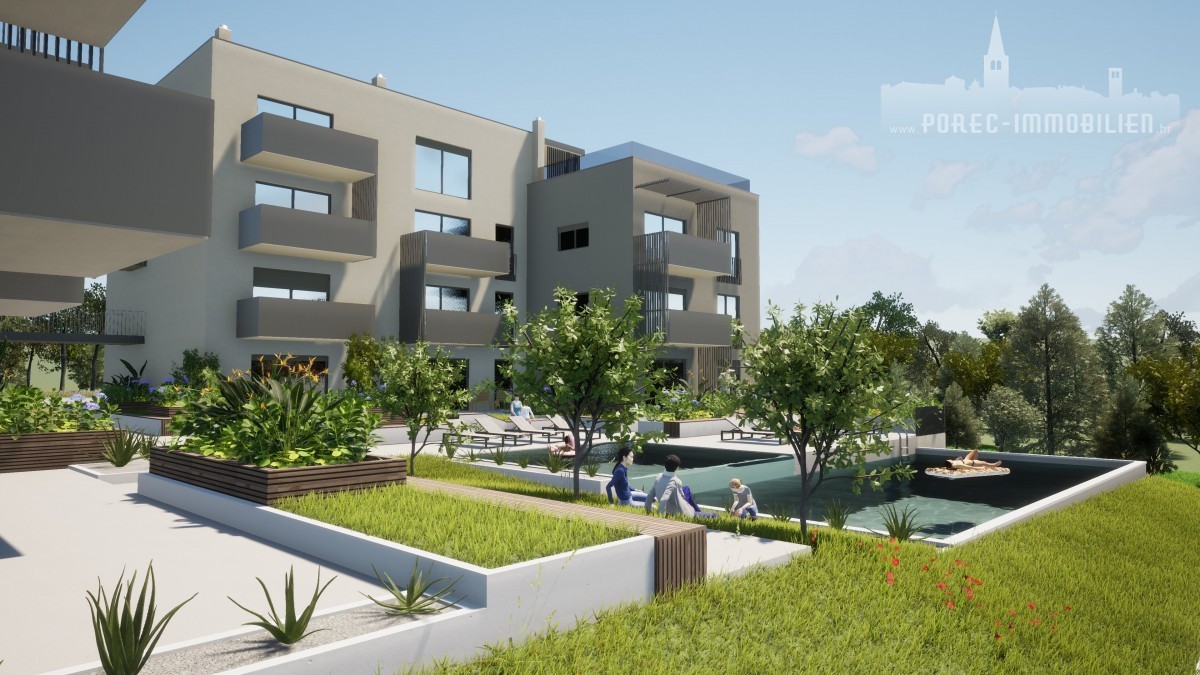 Appartamento con una camera da letto e la piscina, al secondo piano di un moderno edificio con l'ascensore - nella fase di costruzione 1