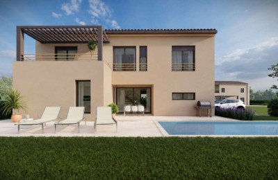 Detached house with four bedrooms and swimming pool in the interior of Istria - under construction