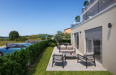 New apartment under construction, ground floor with garden, 7 km from Poreč