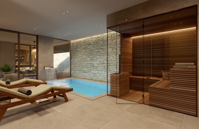AGENCY EXCLUSIVE! Poreč, luxury duplex apartment with indoor pool and wellness area, 600 m from the sea